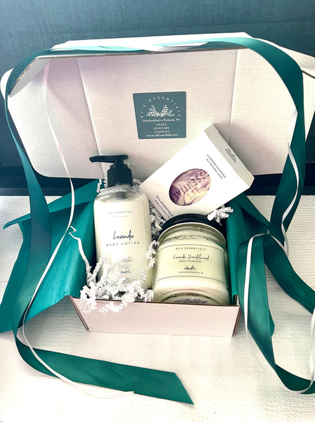Gift Set of Bar Soap, Lotion and Candle - choose your scents